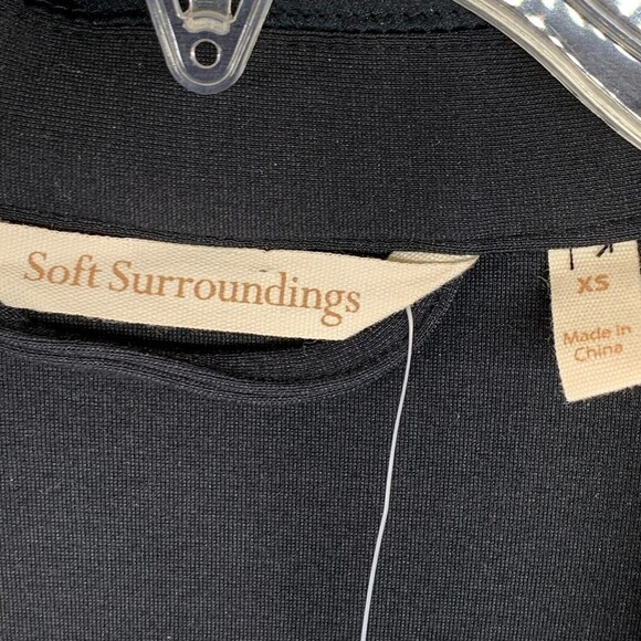 Soft Surroundings Simply Elegant Ponte Knit Wide Leg Jumpsuit Womens XS Tie Lux - Picture 3 of 16